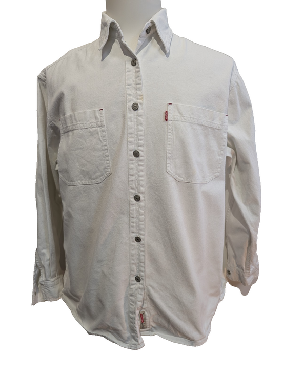 Chemise LEVI'S Jean Denim Blanc Manches Longues Red Tab - Taille L