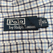 Chemise Polo Ralph Lauren XL Bleue Carreaux Col Classique Coton Shirt
