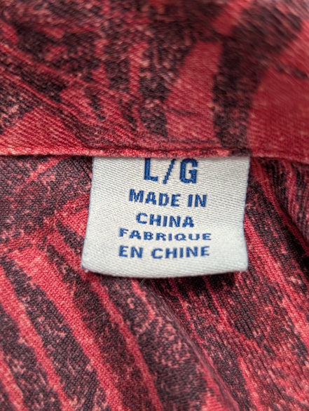 Chemise hawaïenne soie rouge Tommy Bahama Red Wisconsin taille L
