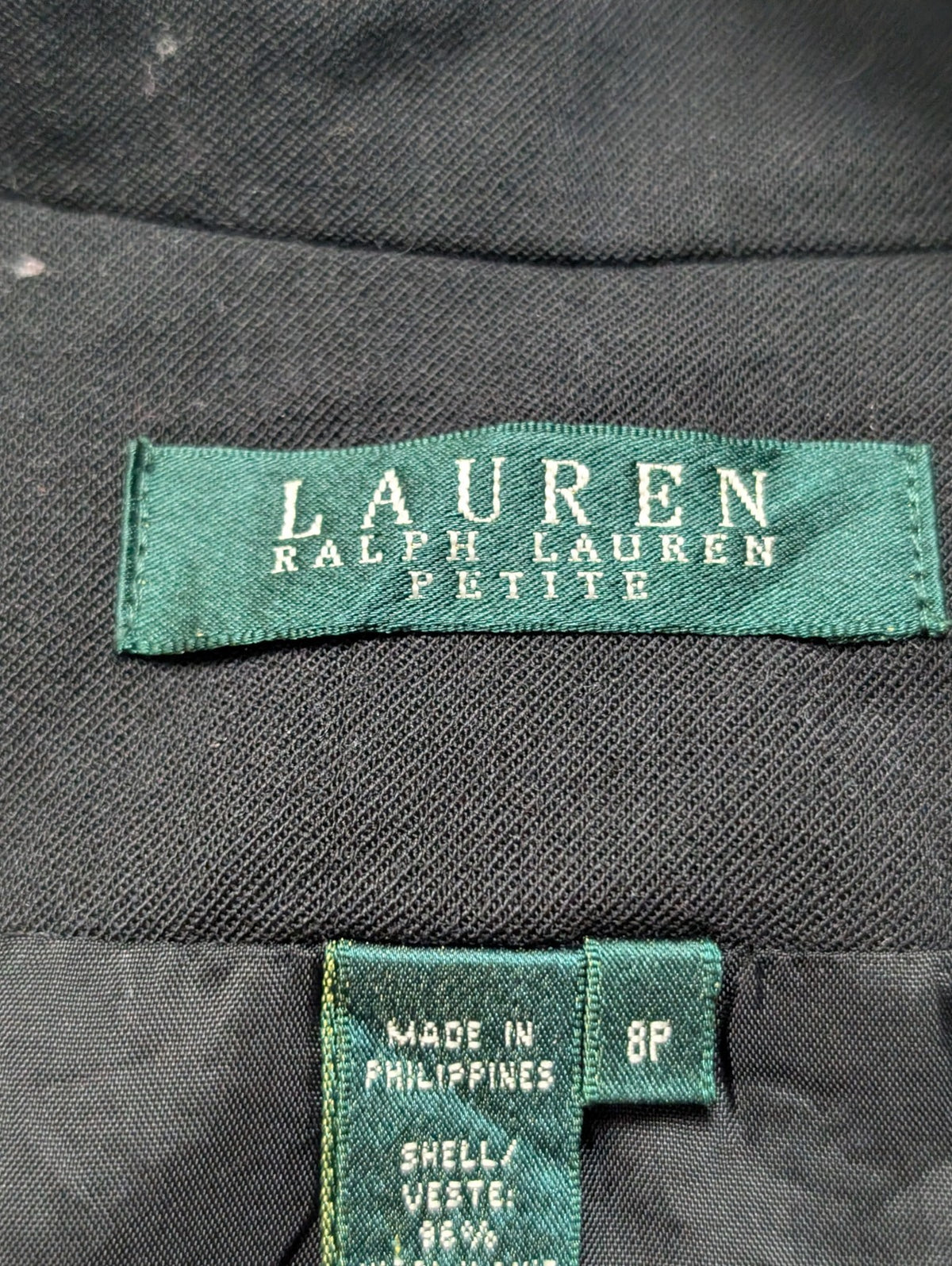 Veste Blazer Lauren Ralph Lauren Femme M 38 8P Noir Laine Stretch