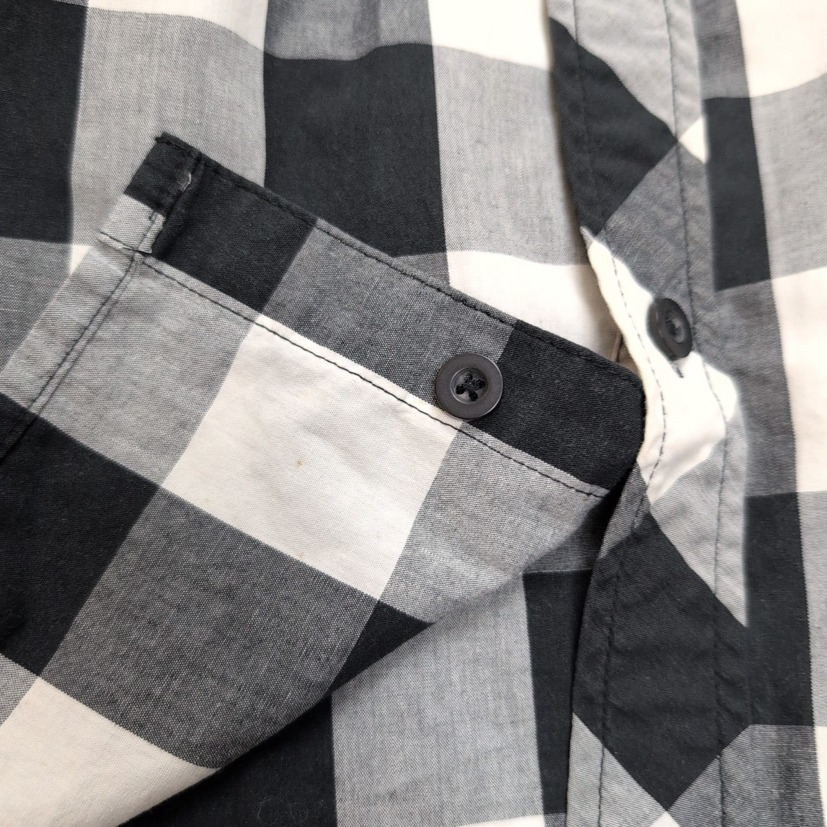 Chemise Dickies 2XL Noir Gris Carreaux Workwear Manches Courtes