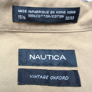 Chemise Nautica M/L Made in Hong Kong Oxford Kaki / crème manches longues