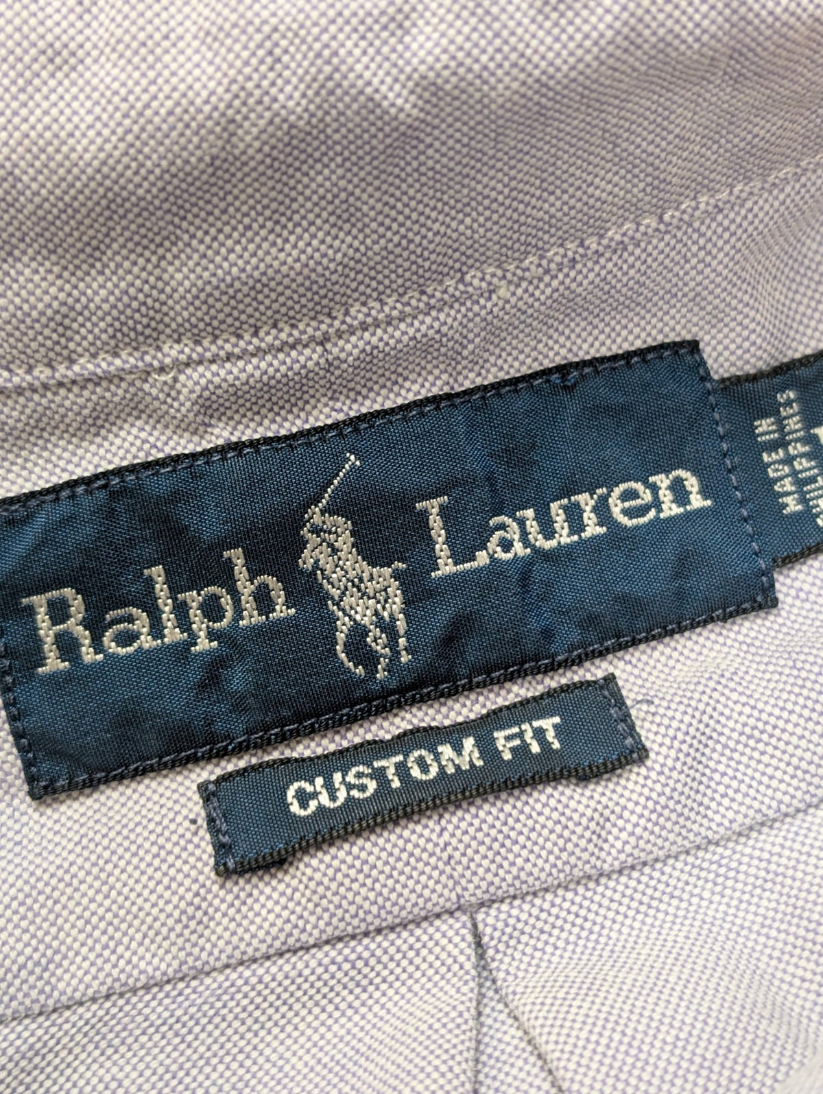 Chemise Ralph Lauren L Lilas Oxford Custom Fit Shirt Button Down Manches Longues