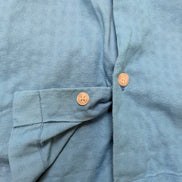Chemise manches courtes Dockers bleu turquoise à motifs gaufrés taille XL Homme