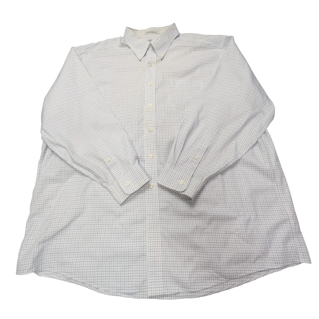 Chemise L.L. Bean blanche à carreaux taille XXL #117e