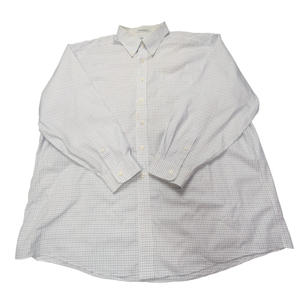 Chemise L.L. Bean blanche à carreaux taille XXL #117e