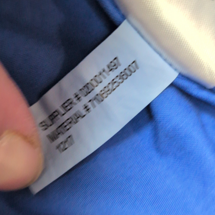 Chemise Ralph Lauren L Bleu 100% Coton Logo Jaune manches longues