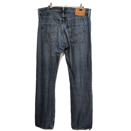 Levi’s 501 Jean Homme W33 L34 Bleu Grunge Vintage Pantalon Bouton