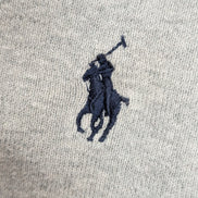 Pull POLO RALPH LAUREN Homme XXL (TTG) Gris Col V Logo Marine Cotton