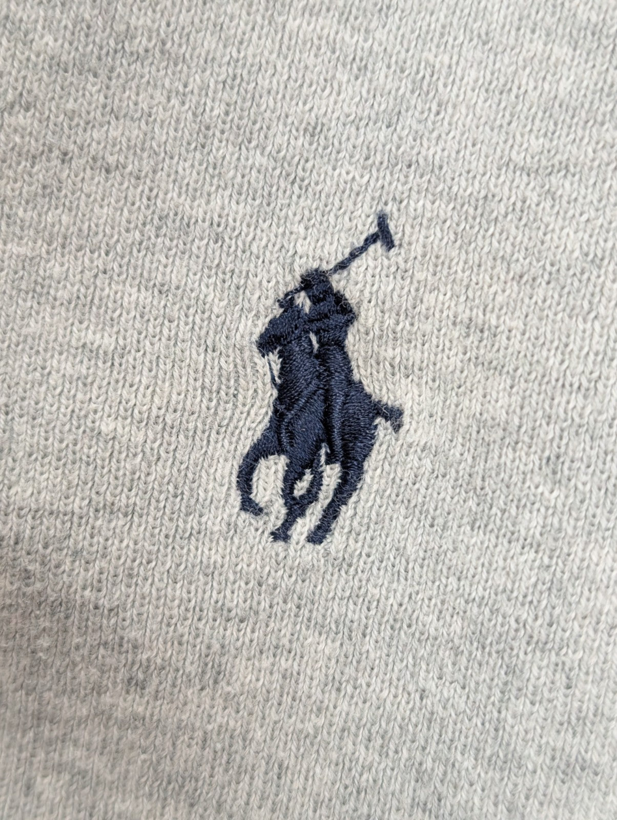 Pull POLO RALPH LAUREN Homme XXL (TTG) Gris Col V Logo Marine Cotton