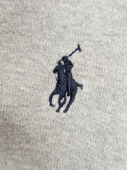Pull POLO RALPH LAUREN Homme XXL (TTG) Gris Col V Logo Marine Cotton