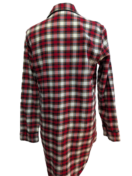 Chemise de Pyjama Femme Lauren Ralph Lauren S Flanelle Rouge Carreaux Shirt