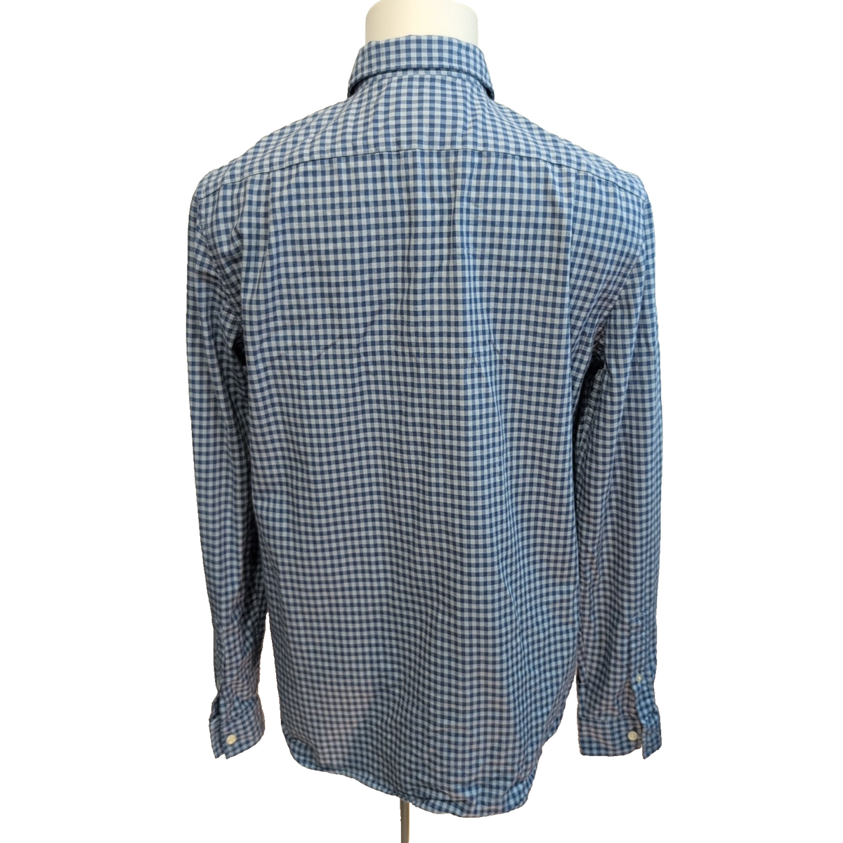 Chemise Lacoste 40 M Regular Fit Bleu Carreaux Coton Logo Brodé Poche