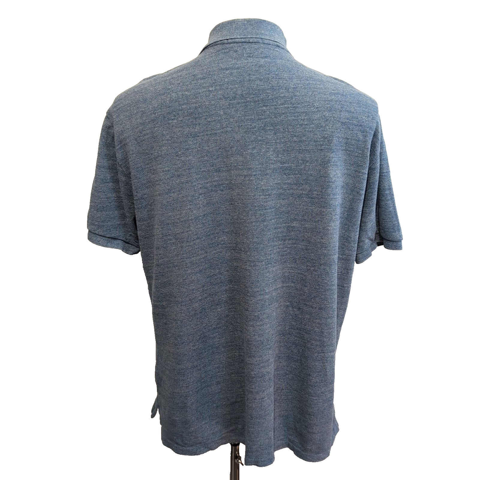Polo Ralph Lauren Homme XL Bleu Chinée Logo Bleu Marine Polo Manches Courtes