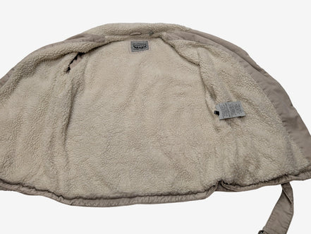 Blouson Veste Levis Homme L Doublé Sherpa Crème Beige Vintage Fermeture Zip