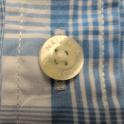 Chemise nautica bleu à carreaux Manche courte Taille XL Une poche logo bred bleu
