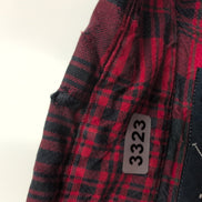 Chemise Ralph Lauren Big Shirt XL carreaux rouge noir logo marine manches longue