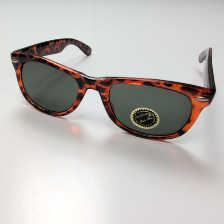 Lunettes de soleil Bar-On Femme Y2K Branche large Carré effet Bois Marron Noir