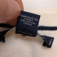 Pull Col V Tommy Hilfiger à rayures Rose Bleu Blanc Femme - Taille XS