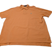 Polo manches courtes Polo Ralph Lauren XL orange pêche logo bleu coton