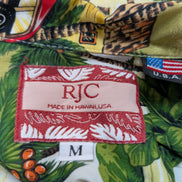 Chemise hawaïenne RJC Made in Hawaii USA surfboard manches courtes taille M #647