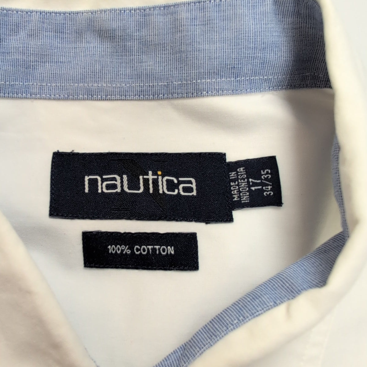 Nautica chemise blanche unie logo brodé taille XL XXL 100% coton