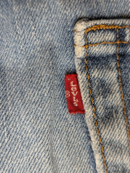 Jean Levi's 505 Regular Fit Vintage Homme W38 L30 Bleu Ciel Denim Light Wash