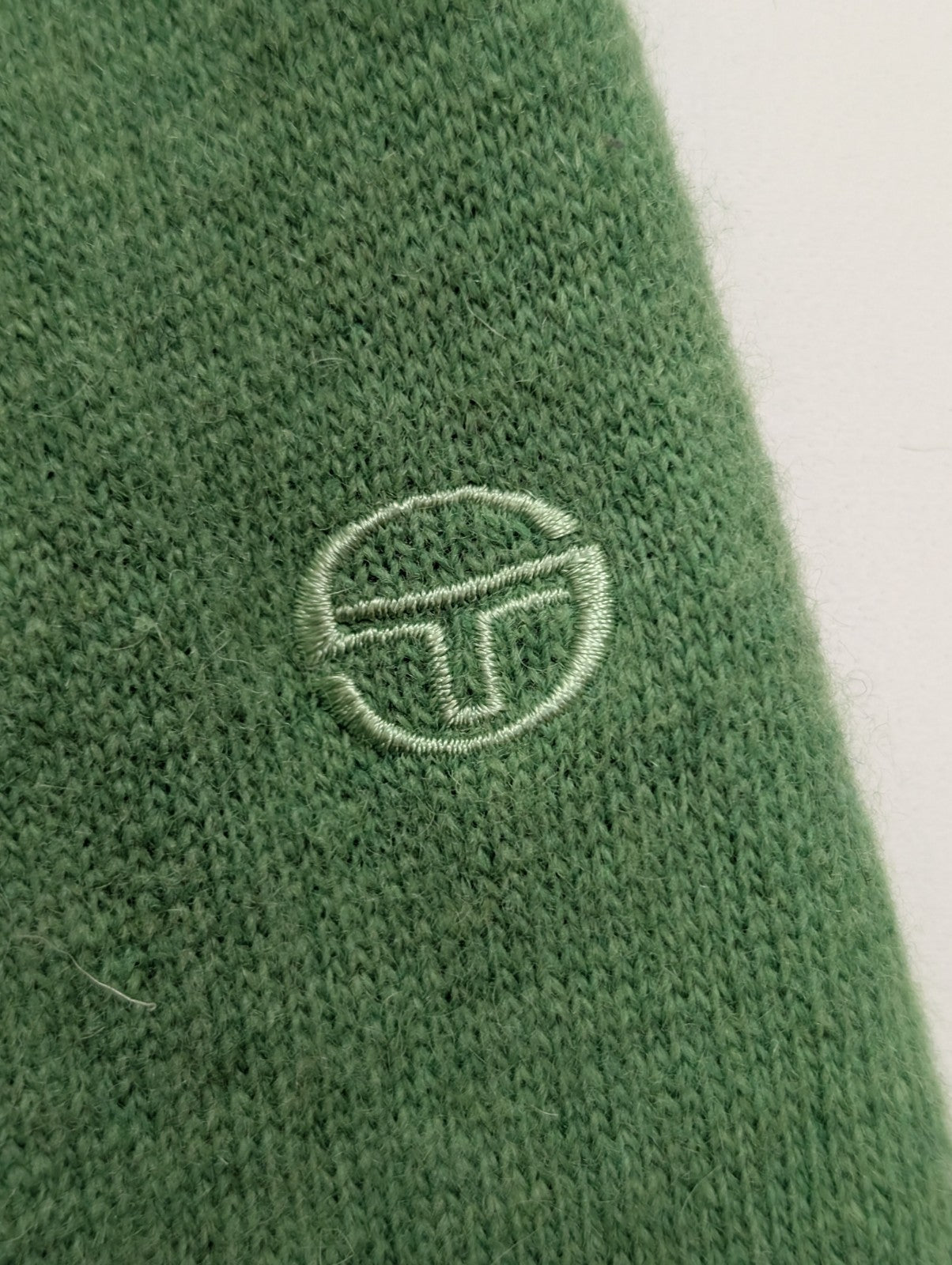 Pull SERGIO TACCHINI Col Roulé 80% Laine d'Agneau Vert Pomme Femme Taille L