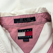 Chemise Tommy Hilfiger Manches Courtes Blanche 100% Coton Logo Doré Taille XL