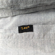 Chemise Lee grise unie stretch manches courtes taille L 2 poches homme