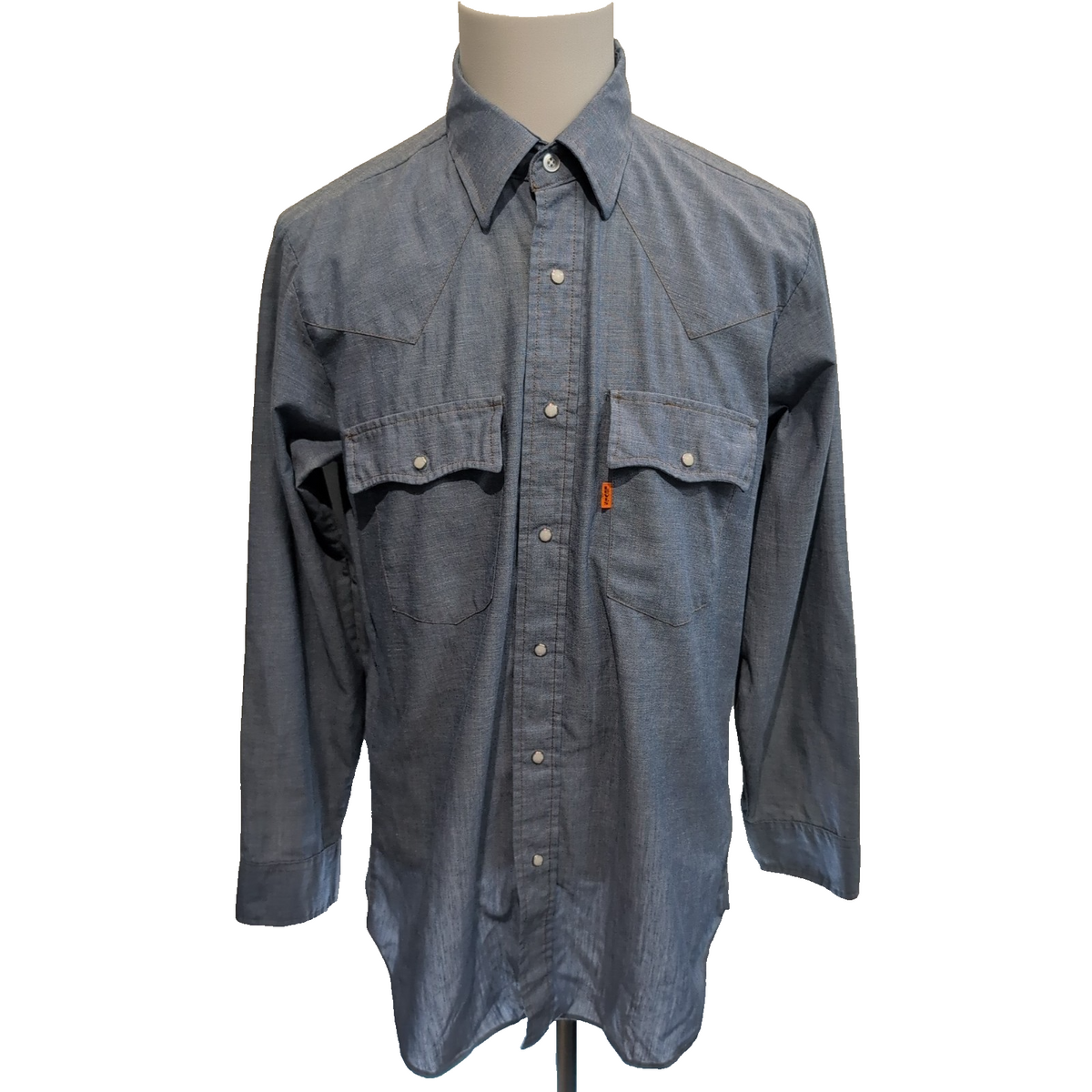 Chemise Levi's L Western Vintage Bleu Regular Fit Boutons Pression