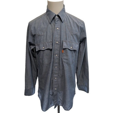 Chemise Levi's L Western Vintage Bleu Regular Fit Boutons Pression