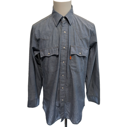 Chemise Levi's L Western Vintage Bleu Regular Fit Boutons Pression