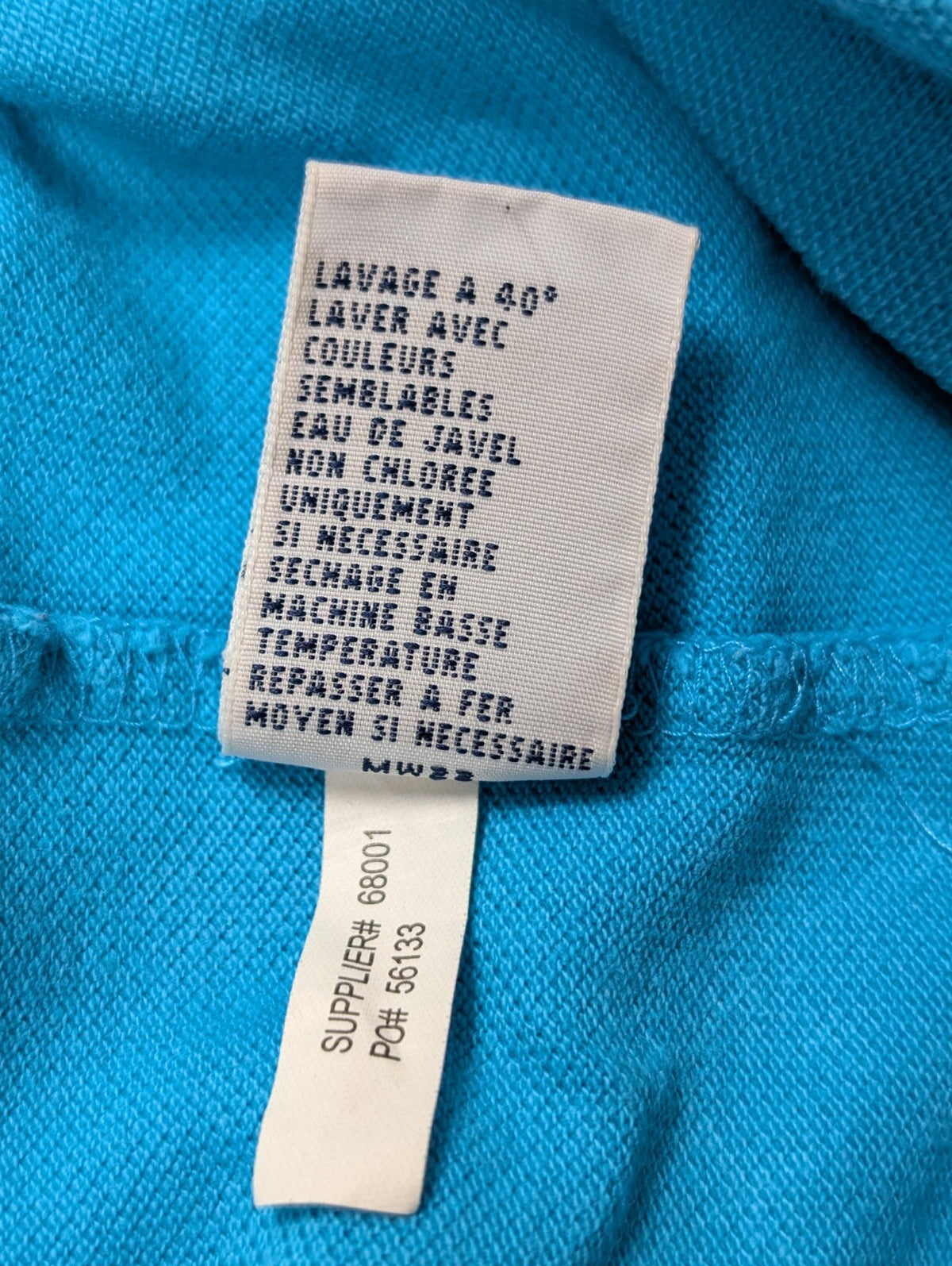 Polo manches courtes Polo Ralph Lauren M bleu turquoise logo marine Custom Fit