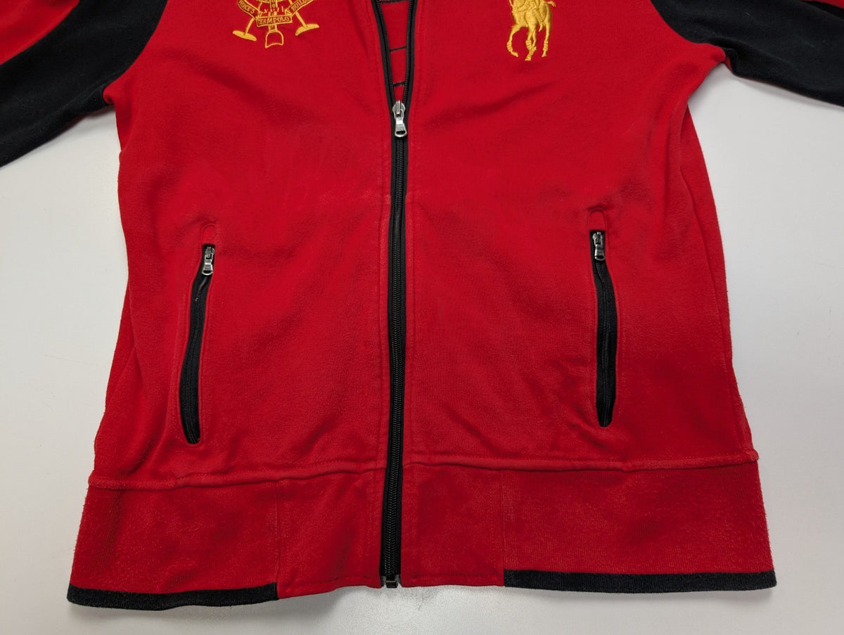 Veste zippée Polo Ralph Lauren M rouge noir Big Pony logo doré n°8
