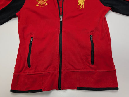 Veste zippée Polo Ralph Lauren M rouge noir Big Pony logo doré n°8