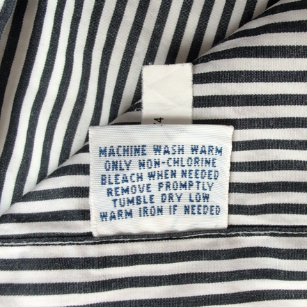 Chemise Ralph Lauren XXL Rayures Noir Blanc Logo Noir Button Down Shirt Coton