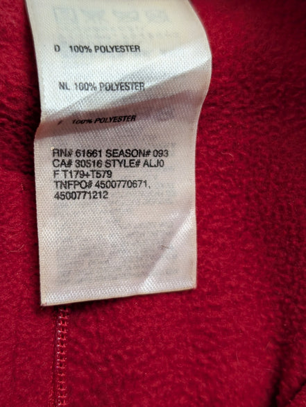 Pull Polaire Femme The North Face TKA 100 Rouge Col Zippé - Taille L