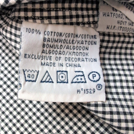 Chemise Ralph Lauren Custom Fit XL Noir Blanc Carreaux Manches Courtes