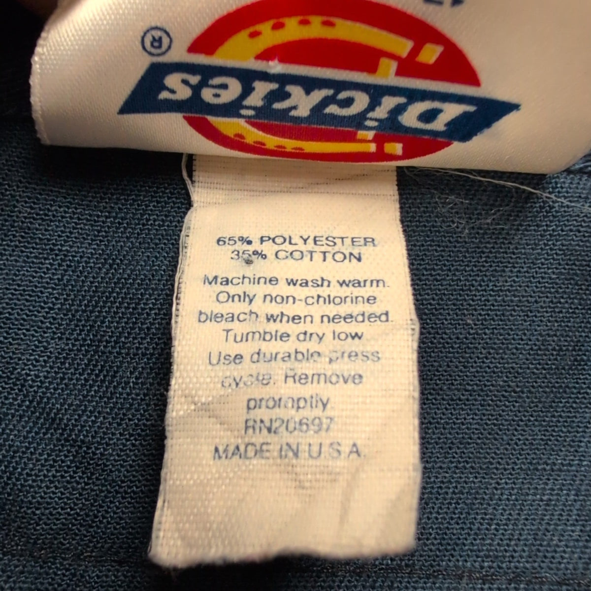 Chemise Dickies Made in USA XL XXL Bleu Marine Workwear Poches