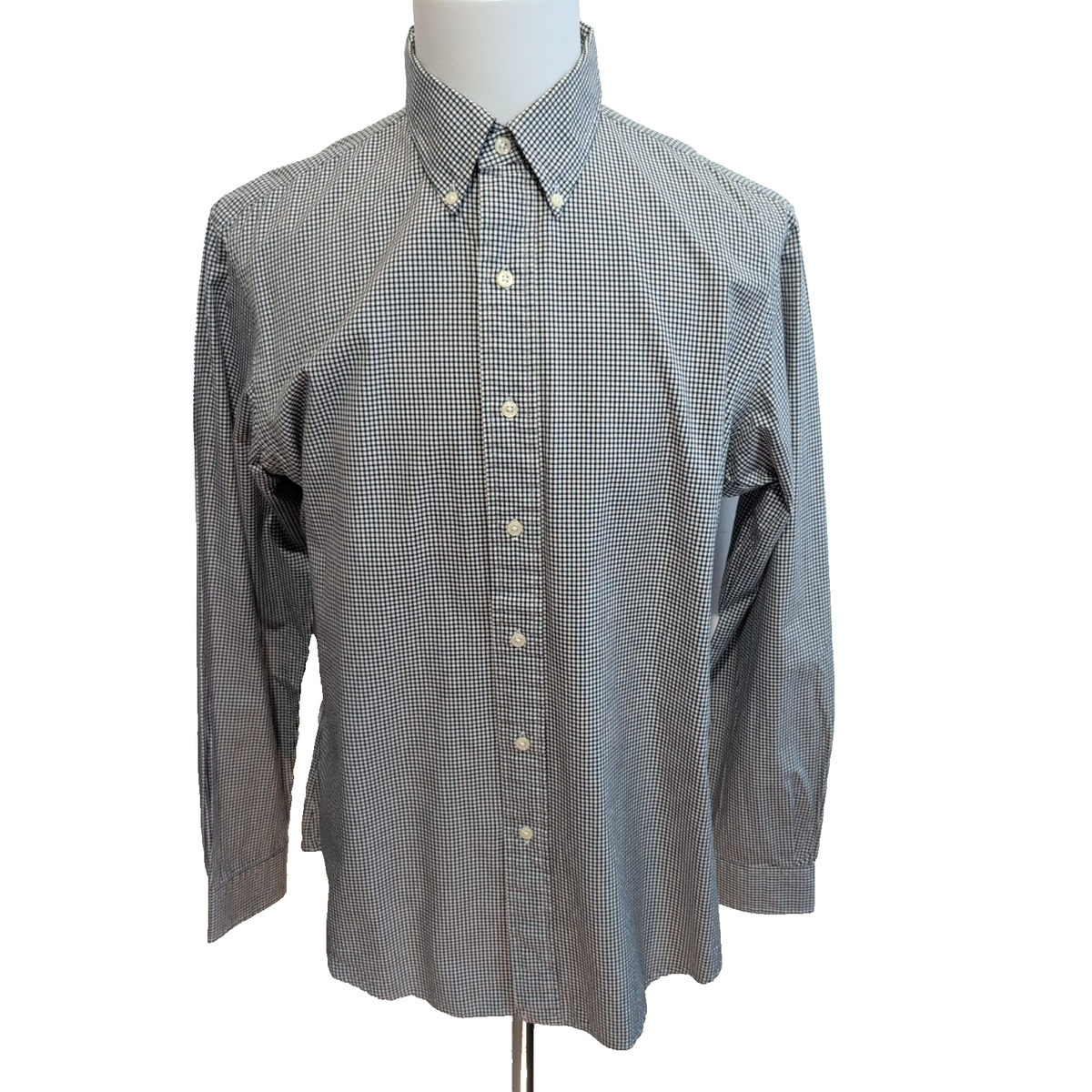 Chemise Ralph Lauren Custom Fit XL Bleu Noir Carreaux Manches Longues