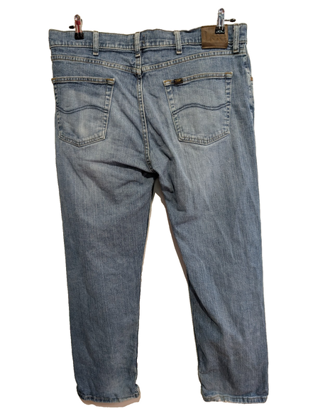 Jean Lee Homme Bleu Patiné Stretch W38 L29 Vintage Original Denim