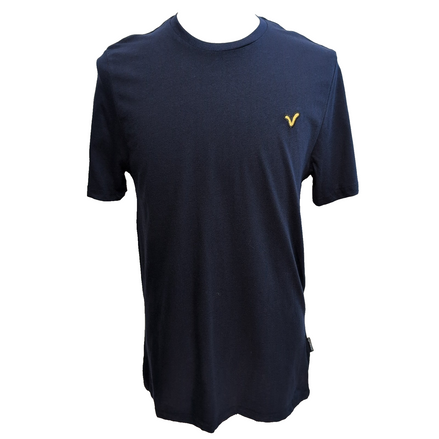 T-shirt Voi Jeans Co M Bleu Marine Logo Brodé 100% Coton Neuf Étiquette