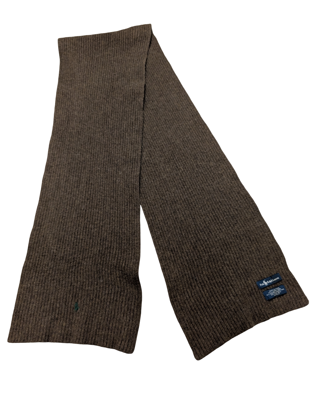 Écharpe Polo Ralph Lauren Marron Côtelée Laine d'Agneau & Angora