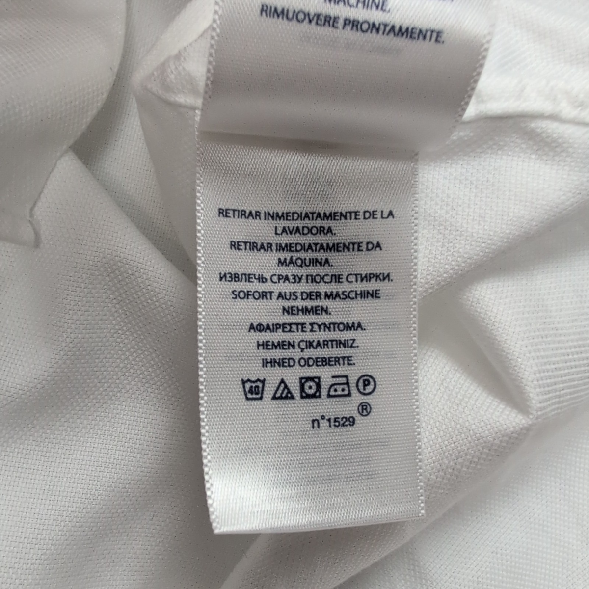 Chemise Ralph Lauren L Blanche Coton Piqué Logo Blanc Brodé Manches Longues