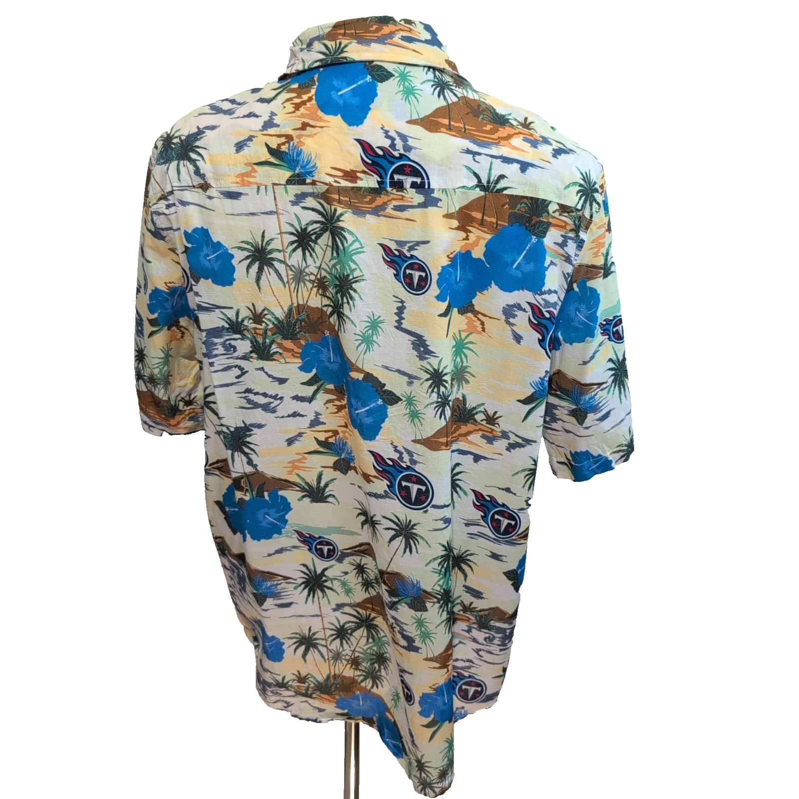 Chemise Hawaïenne Manches Courtes NFL Team Apparel Volcan Palmier XL