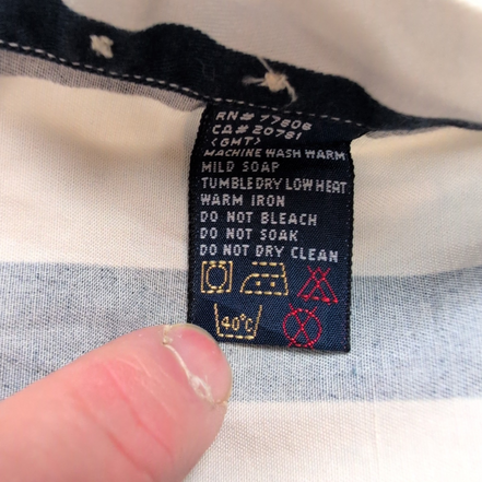Chemise TOMMY HILFIGER à Rayures avec Poche Manches Longues - Taille XL