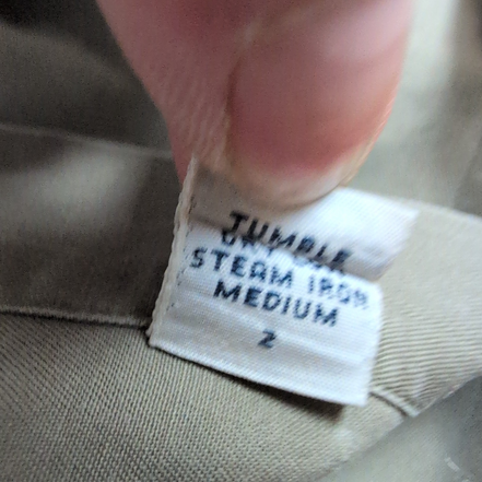 Chemise Ralph Lauren Blake M Kaki Vintage Logo Brodé Made in USA Coton