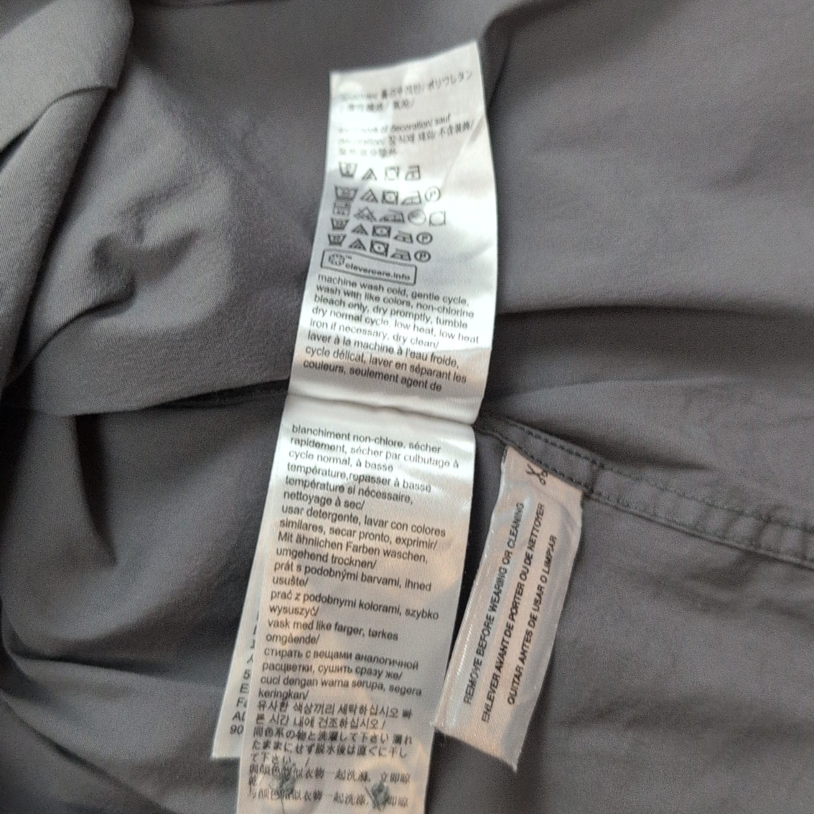 Chemise CALVIN KLEIN Stretch Gris Foncé XL Logo Brodé Coton Slim Fit