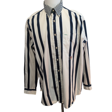 Chemise TOMMY HILFIGER à Rayures avec Poche Manches Longues - Taille XL